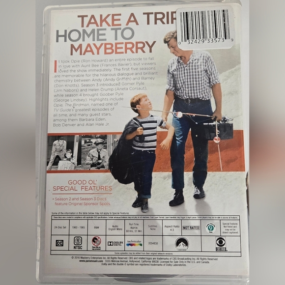 Andy Griffith Show Seasons 1-5 24 Discs 1960-1965 69 Hours Of Entertainment - Picture 3 of 8